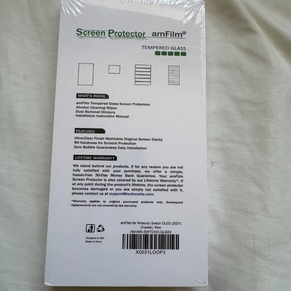 NWT amFilm Nintendo Switch Tempered Glass Screen Protector Compatible 7'' (2021) - Picture 12 of 14